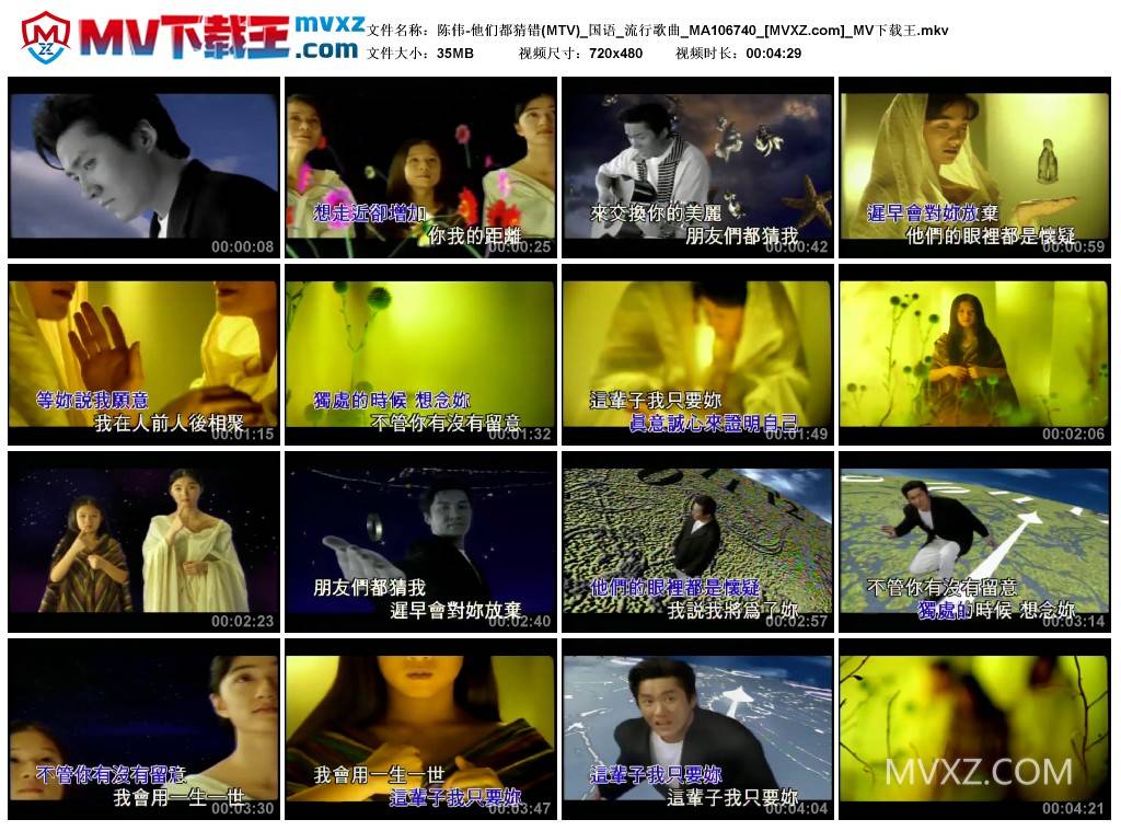 陈伟-他们都猜错(MTV)_国语_流行歌曲_MA106740